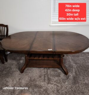 r177- New Classic Furniture Bixby Espresso Wood Oval Dining Table w/ 6 chairs