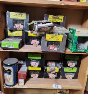 s35- All hardware on bookcase. Lots of full products - Image 3