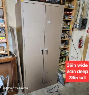 s37- large steel cabinet w/ shelves