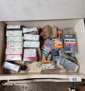 s48- 3 drawers of various hardware/supplies