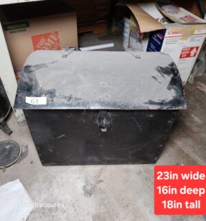 s63- vintage metal automobile trunk