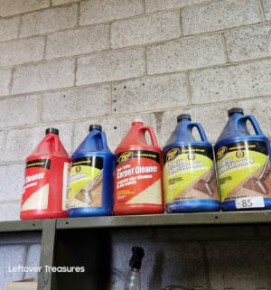 s85- carpet cleaner/shampoo. All mostly full