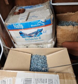 s98- nails, bolts, screws, coil nails, all items on shelf - Image 5