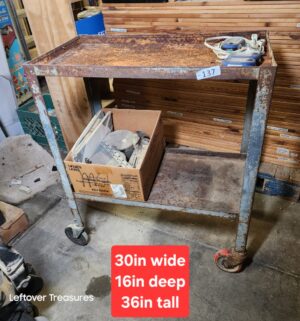 s137- rolling steel shop cart