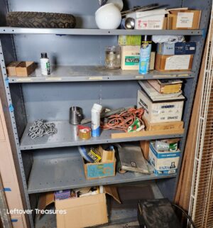 s154- all items on shelving unit