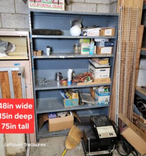 s162- metal shelving bookcase