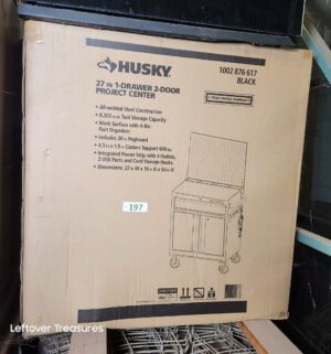 s197- Husky 27in 1 Drawer 2 door project center. Still in box