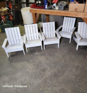 s234- wooden kids patio chairs