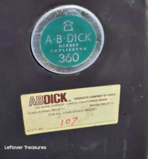 s254- AB Dick offset duplicator 360. from retired printer business - Image 4
