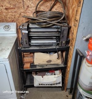s256- offset printing press w/ rack