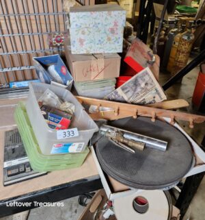 s333- items on the shelving unit