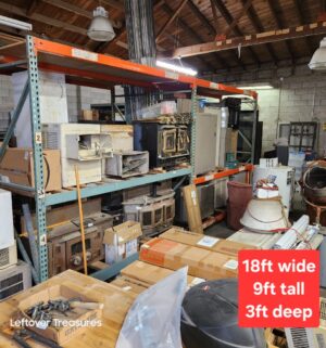 s345- Industrial Shelving unit. 2 sections. Must remove Saturday after 1pm