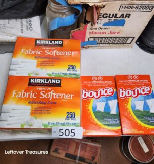 s505- fabric softner. Kirkland is sealed