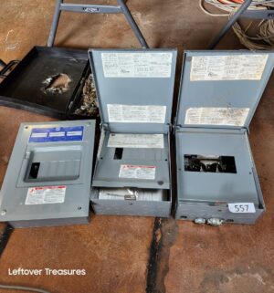s557- Square D Homeline 100 Amp main lug load centers