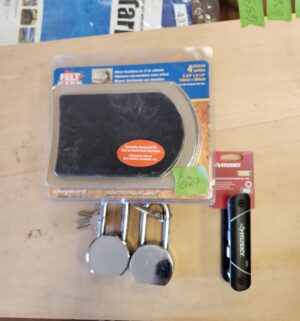 s629- locks w/ keys, sliders husky nut driver set