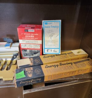 s630- vintage tools, shop lights