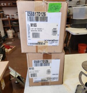 s632- Marathon 1HP Industrial Motors. Never opened