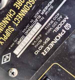 s647- Original Pioneer Stereo Receiver Model SX-1010. Fuse is missing. Does not power on - Image 8