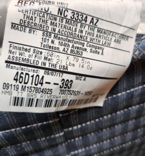 t30- Queen Beautyrest Silver. Riverway Luxury Firm. Minor stain seen. Mattress, Boxspring, metal frame only. No headboard - Image 5
