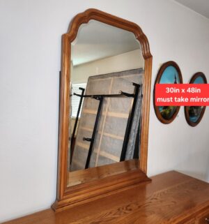 t33- Sumter Long Dresser w/ Mirror. Buyer must take mirror. Beautiful Condition - Image 4