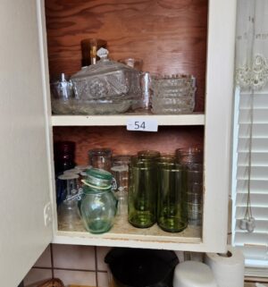 t54- All contents in kitchen cabinets