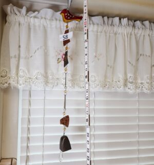 t58- Red Bird glass wind chime