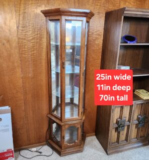 t64- Pulaski Lighted Curio Cabinet
