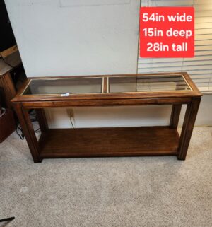 t74- Glass Panel Sofa/Entry Table