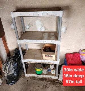 t89- Plano Plastic Shelf Unit
