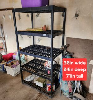 t91- Plastic Shelving Unit