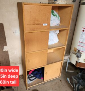 t93- vintage shelving cabinet