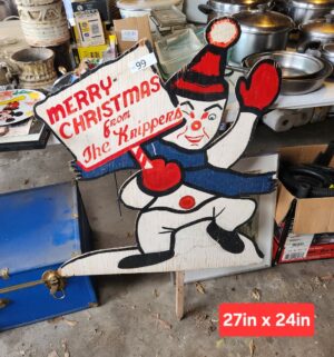 t99- Vintage wooden christmas sign