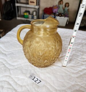 t127- 1960s Anchor Hocking Lido Milano ball pitcher