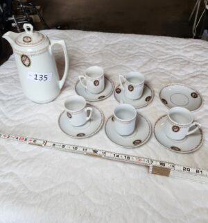 t135- vintage Bavaria porcelain chocolate set