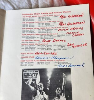 t158- Fresno State 1984 Basketball Awards Banquet Program. Team Signed. Charlie Smith, Boyd Grant. Pins, noise maker - Image 4