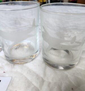 t194- vintage etched aircraft whiskey tumblers - Image 4