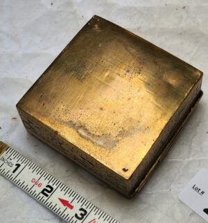 t200- handcrafted etched brass trinket box featuring intricate black floral patterns - Image 4