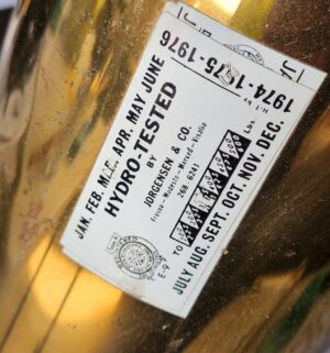 t207- vintage General Quick Aid Fire Guard brass fire extinguisher - Image 4
