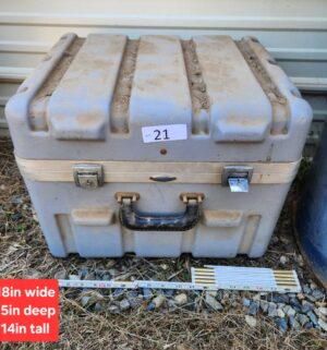 u21- Hardcase box w/ contents. Used for fishing