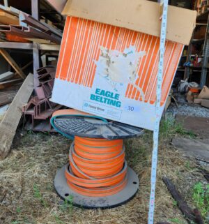 u30- large reels of orange conveyor belting