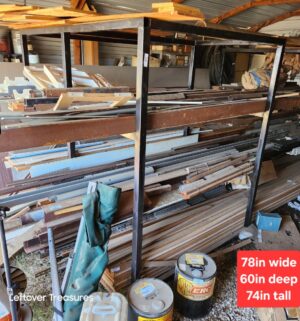 u74- (See Video) Steel Material Rack. Buyer Must Wait for all other lots to be removed.