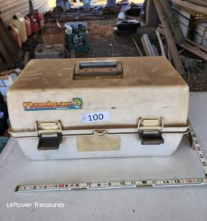 u100- Flambeau Tackle box w/ fishing lures/supplies