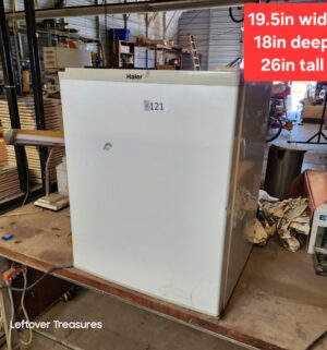 u121- Haier Mini Fridge. Tested/works. Used to keep phone from overheating