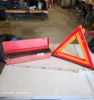 u196- Vintage NAPA heavy-duty reflective highway triangles