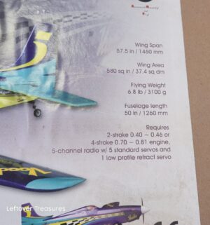 u256- World Models Manufacturing Co. Ltd. Voodoo Mustang .46 Nitro Powered Scale Plane - Image 3