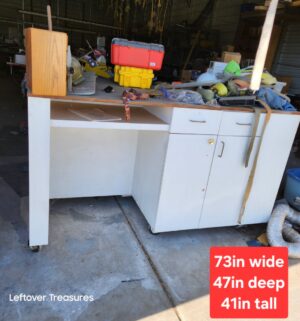 u298- Rolling Shop Counter. Very, Very large. Trailer w/ ramp or box truck required to move