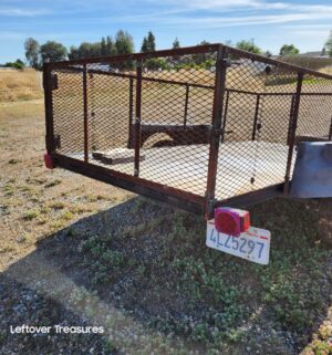 u302- (See Video) Trailer. Ready to Use. Steel Floor. Cargo Size. 57in Wide. 113in Long. 30in Sides. 5x8. Sold with Title - Image 6