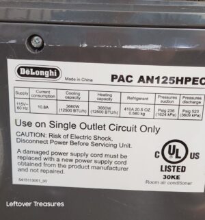 v8- Delonghi Heater/Air Conditioner. Tested 5/4/26 works - Image 5