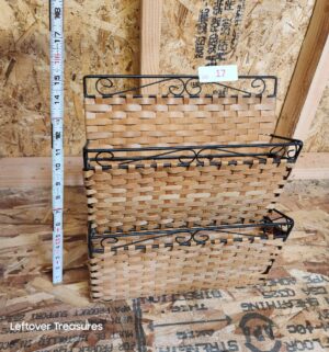 v17- two-tier basket weave mail holders made of natural rattan
