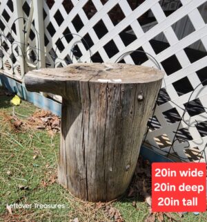 v29- Large Tree Stump Planter Stand